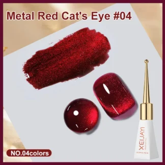Гель-лак XEIJAYI Metal Red Cat Eye 04, 10 мл
