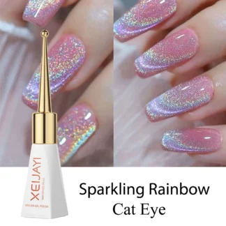 Гель-лак XEIJAYI Sparkling Rainbow Cat Eye, 10 мл