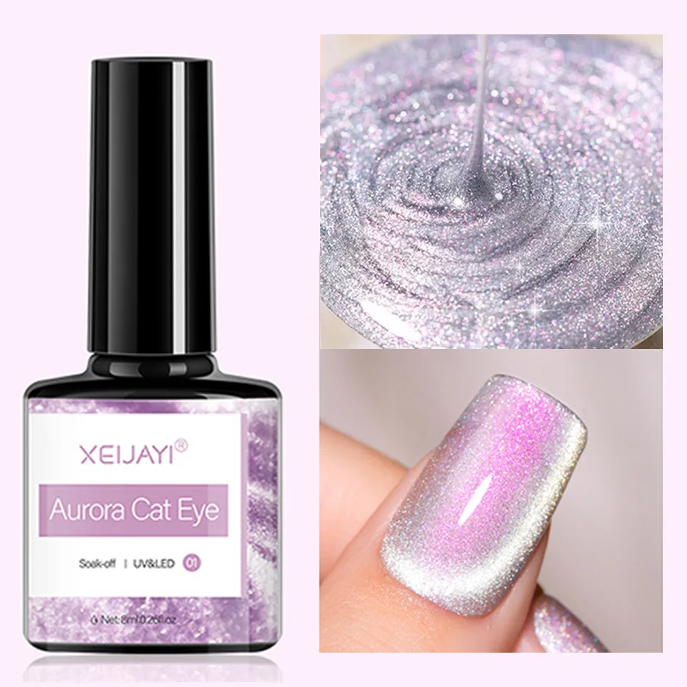 Гель-лак XEIJAYI Aurora Cat Eye 001, 8 мл