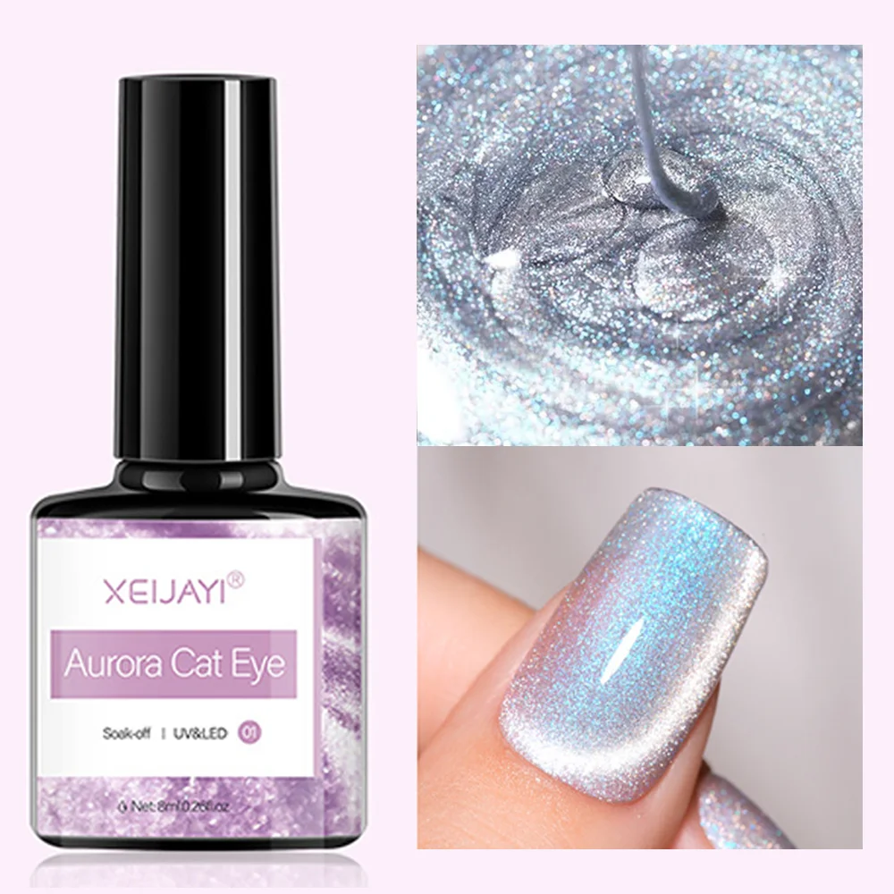 Гель-лак XEIJAYI Aurora Cat Eye 003, 8 мл