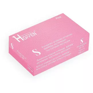 Нітрилові рукавички Hoffen Light Pink розмір S 3.5 г (100 шт), світло-рожеві