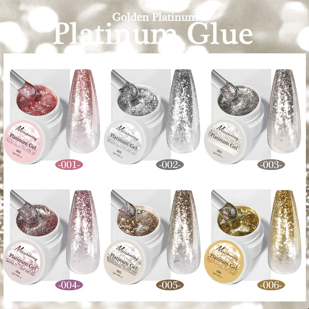 Гель декоративний Misscheering Platinum Gel 005 (Champagne), 5 г - Зображення 2