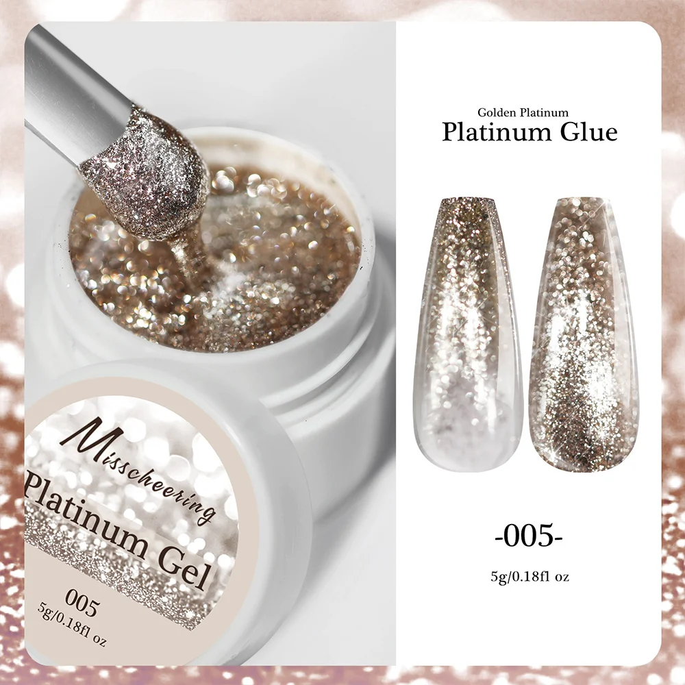 Гель декоративний Misscheering Platinum Gel 005 (Champagne), 5 г