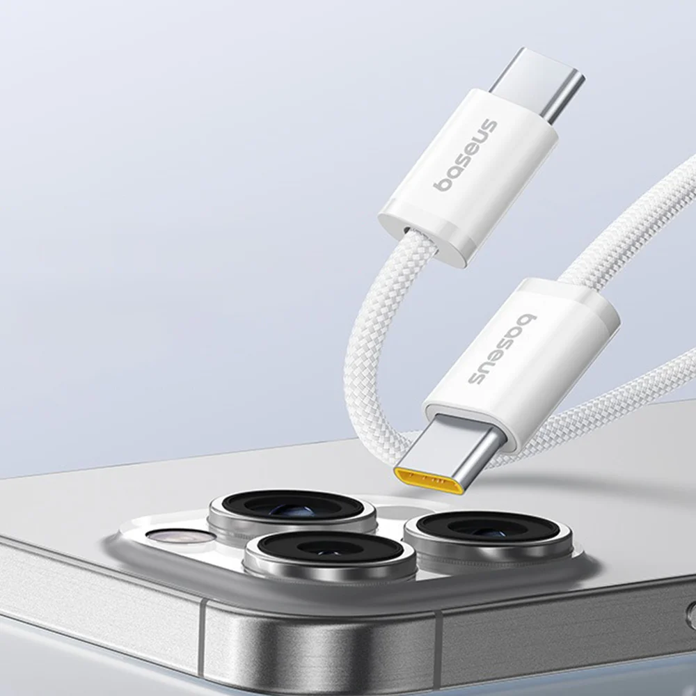 Кабель Baseus Dynamic 4 Series USB-C to USB-C 100W 1м (білий)