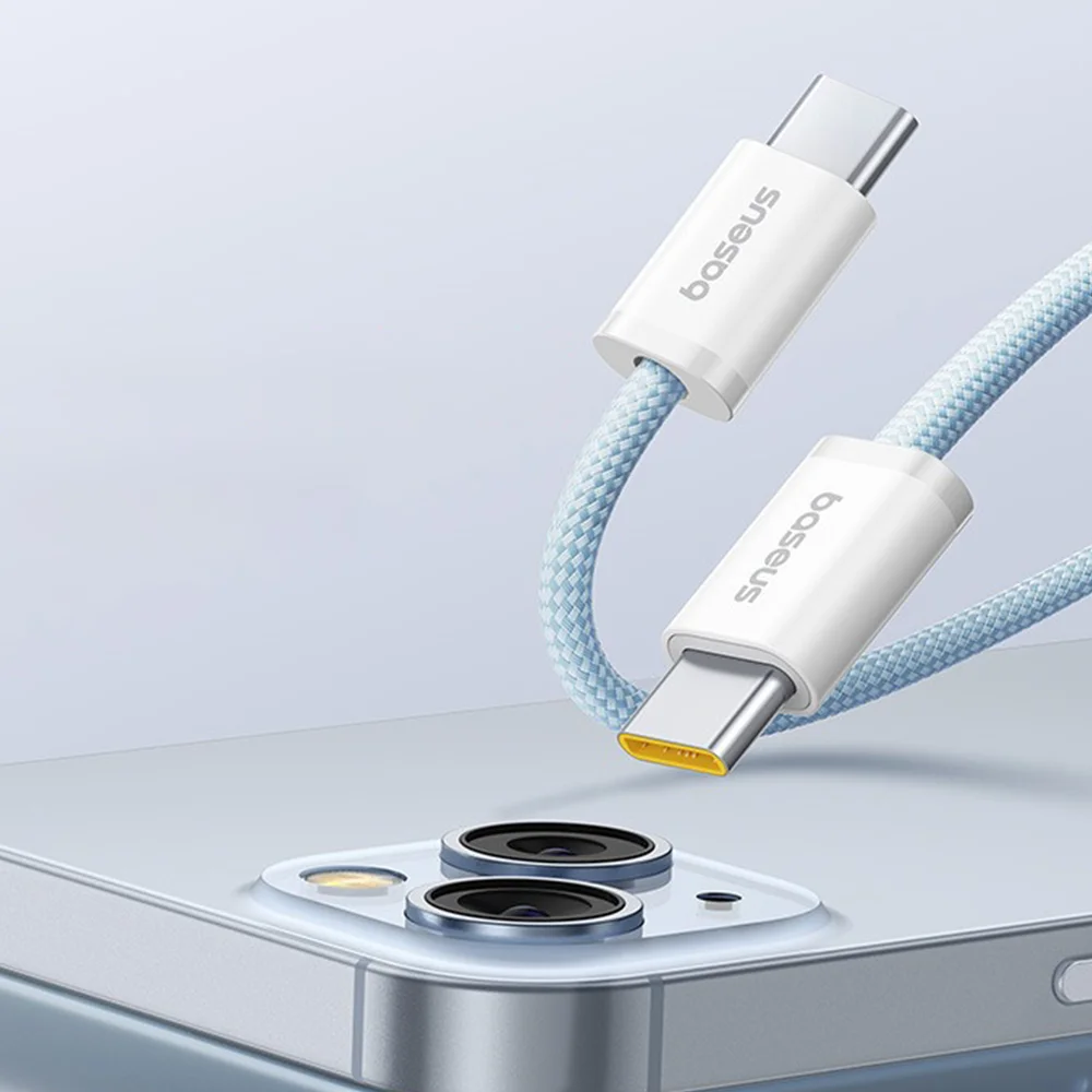 Кабель Baseus Dynamic 4 Series USB-C to USB-C 100W 1м (блакитний)