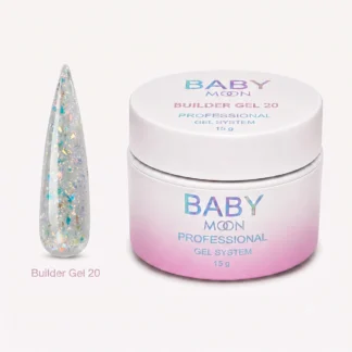 Гель для нарощування Baby Moon Glitter Builder Gel №20, 15 мл