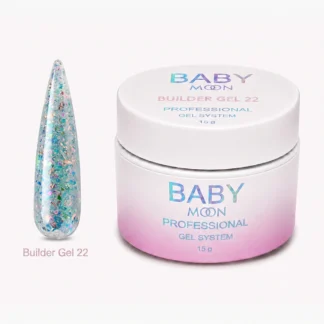 Гель для нарощування Baby Moon Glitter Builder Gel №22, 15 мл