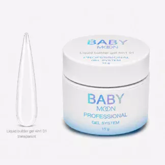 Гель для нарощування Baby Moon Liquid Builder Gel 4in1 №01, 15 мл