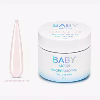 Гель для нарощування Baby Moon Liquid Builder Gel 4in1 №03, 15 мл