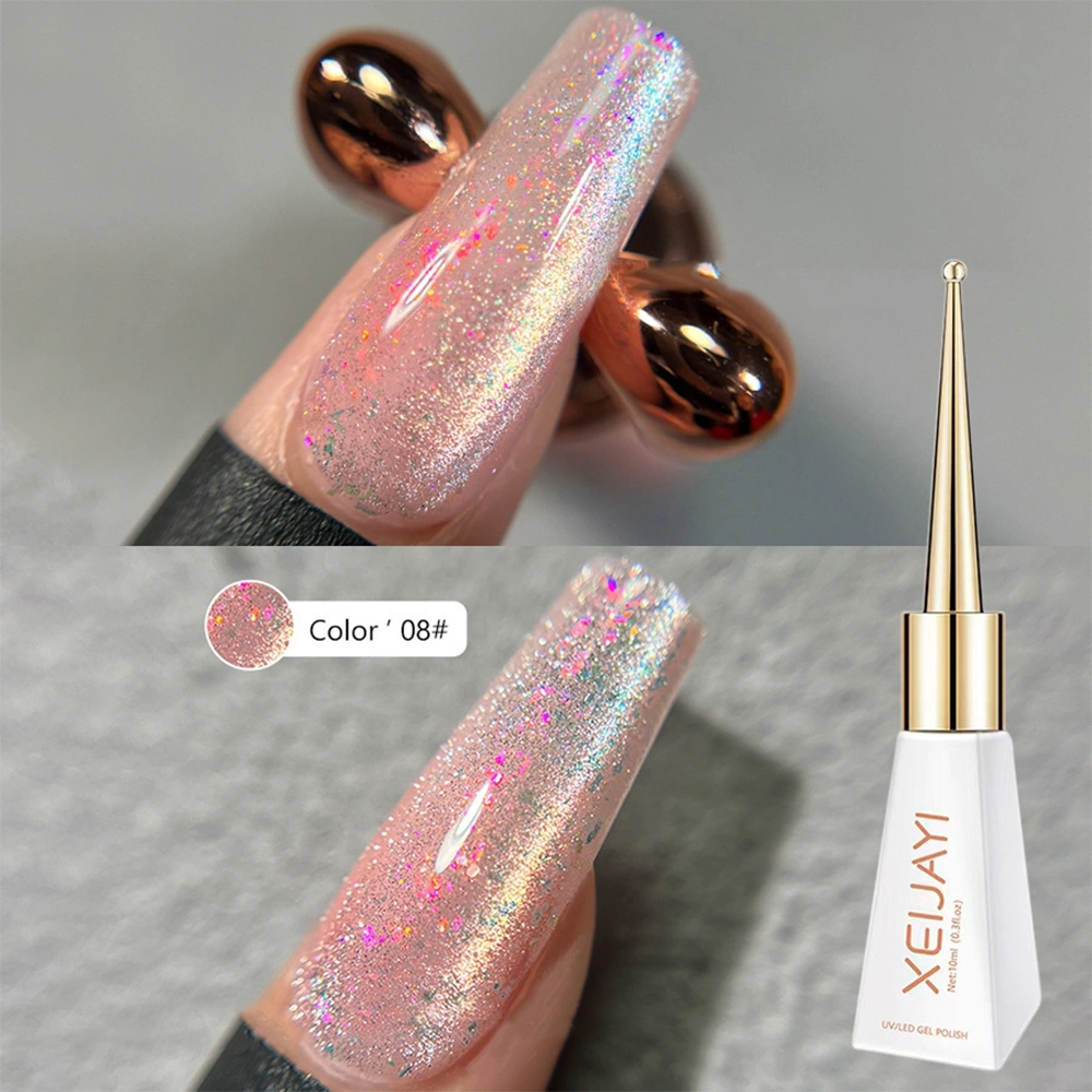 Гель-лак XEIJAYI Summer Crushed Ice Cat Eye 08, 10 мл